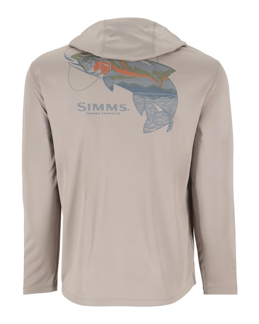 Simms M's Tech Hoody Artist Series Dolomite Trout